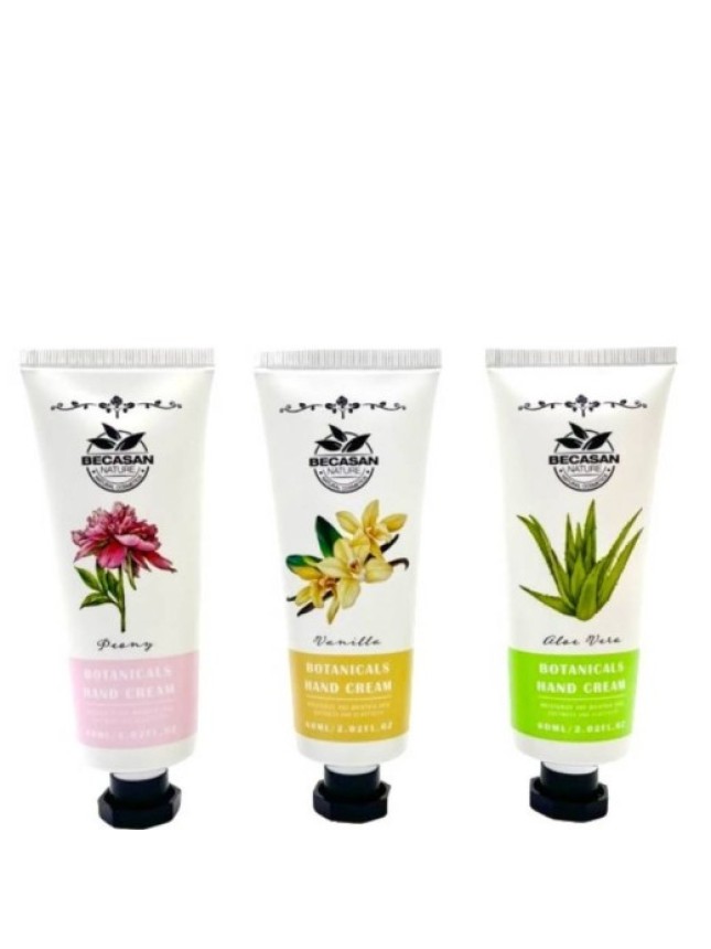 Becasan Nature Θρεπτικη Κρέμα Χεριών Παιώνια/Βανίλια/Aloe 60ml