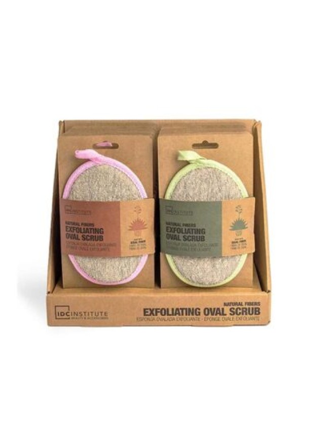 IDC institute Natural Fibers Exfoliating Oval Scrub Sponge (91025)