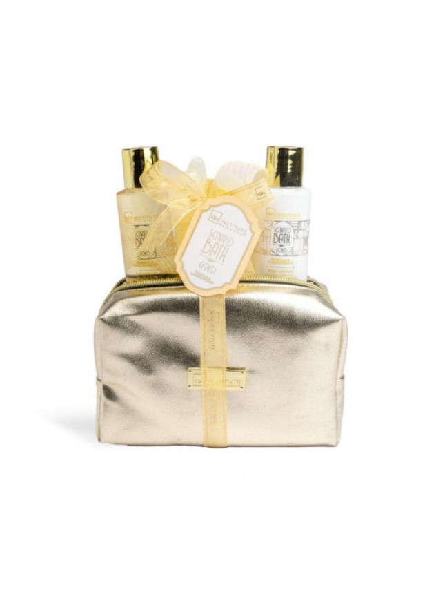 IDC Scented Bath Gold Cosmetic Bag Set Vanilla & Sandalwood (42260) IDC Scented Bath Gold Cosmetic Bag Set Vanilla & Sandalwood (42260)