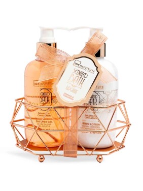 IDC Institute Scented Bath Bronze Metallic Duo Set Orange & Cinnamon (42268)