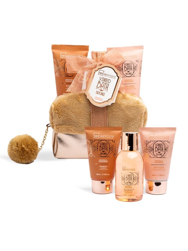 IDC Scented Bath Bronze Orange & Cinnamon Cosmetic Bag Set (42271) IDC Scented Bath Bronze Orange & Cinnamon Cosmetic Bag Set (42271)