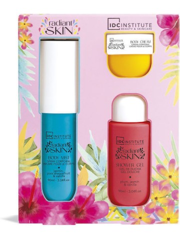 IDC Institute Radiant Skin Σετ Περιποίησης για Καθαρισμό Σώματος & Λάμψη 3τμχ (90323)