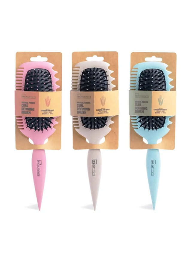 IDC Institute Natural Fibers Curl Defining Brush 1 Βούρτσα & 2 Χτένες σε μία για Σχηματισμό Μπούκλας 3 colours (99118)