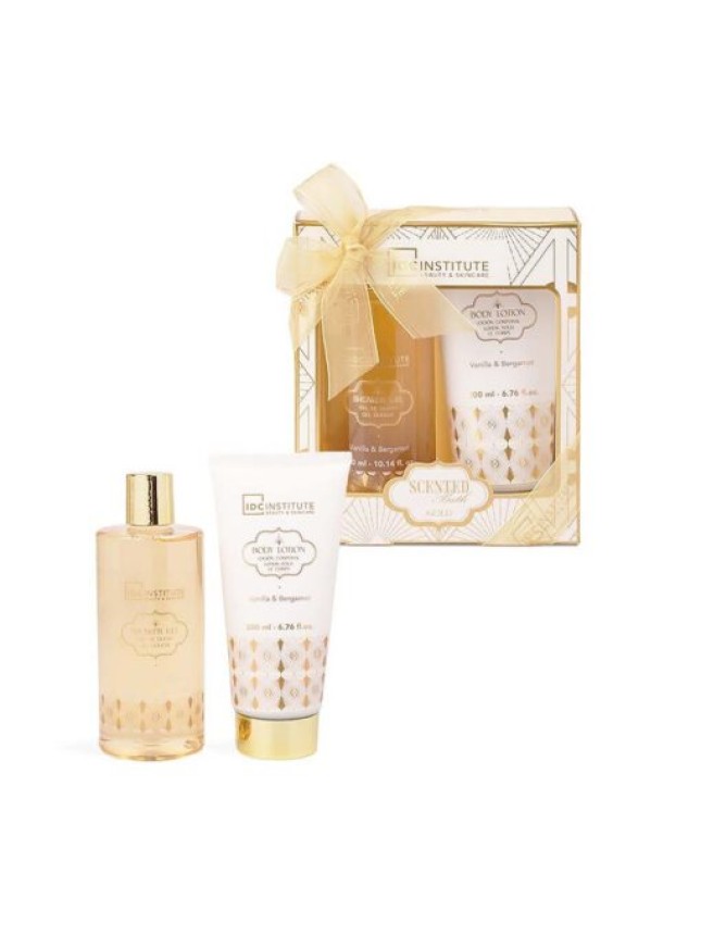 IDC Institute Scented Bath Gold Vanilla & Bergamot Duo Set (99256)