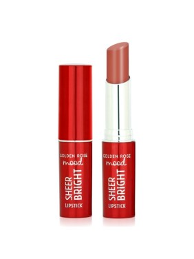 Golden Rose Mood Sheer Bright Lipstick 101 Nude Glow