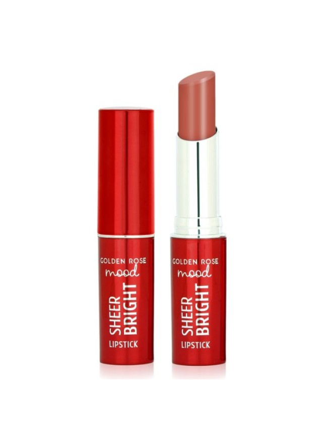 Golden Rose Mood Sheer Bright Lipstick 101 Nude Glow