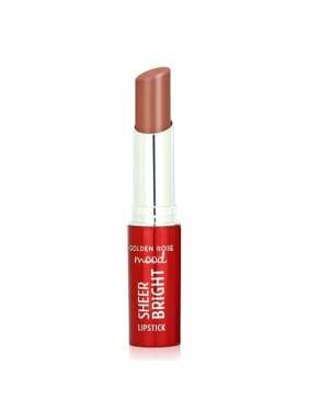 Golden Rose Mood Sheer Bright Lipstick 104 Nude Latte