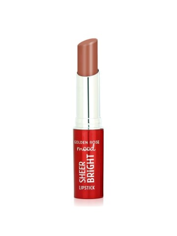 Golden Rose Mood Sheer Bright Lipstick 104 Nude Latte