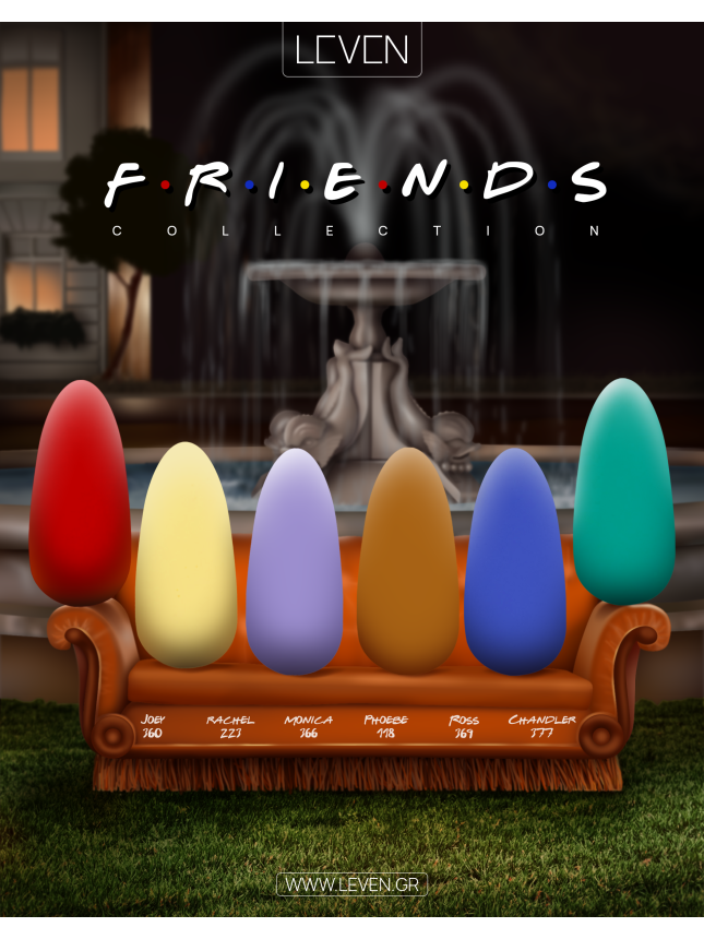 Leven | Ημιμόνιμα βερνίκια Friends (5+1 Δώρο)