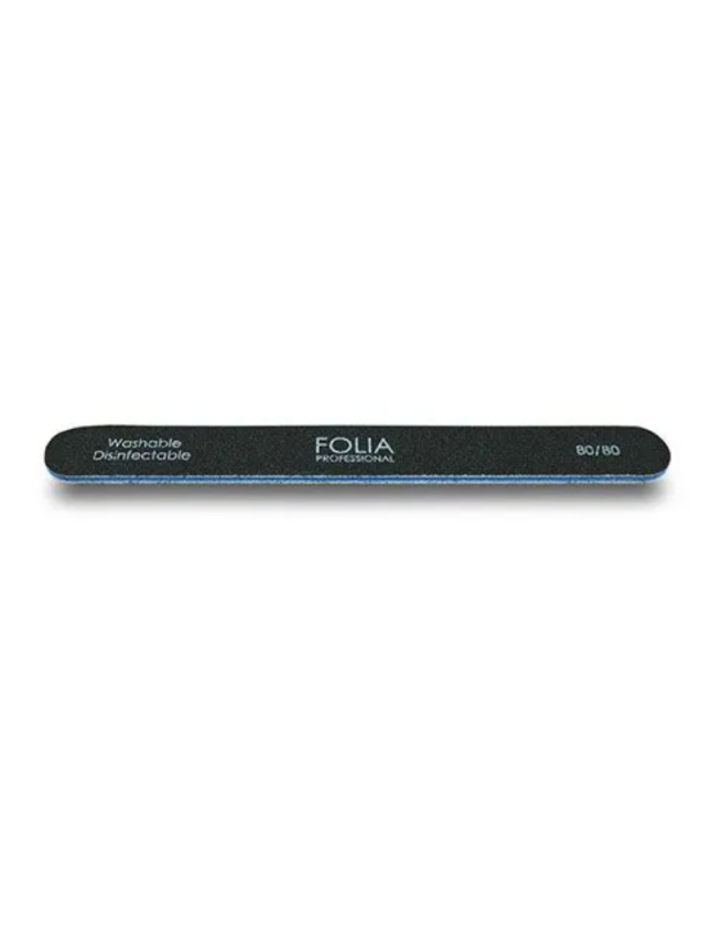  Folia Cosmetics Nail File Straight Black 80/80 (F-121)