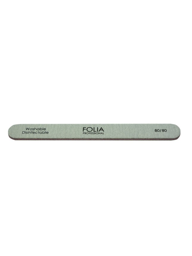 Folia Cosmetics Nail File Grey Straight 80/80 (F-127)