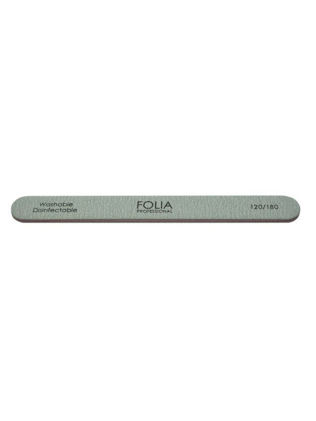 Folia Cosmetics Nail File Grey Straight 120/180 (F-129)