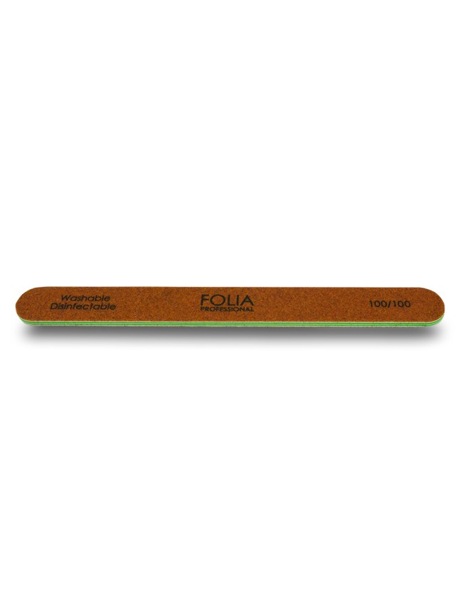 Folia Cosmetics Nail File Brown 100/100 (F-132)