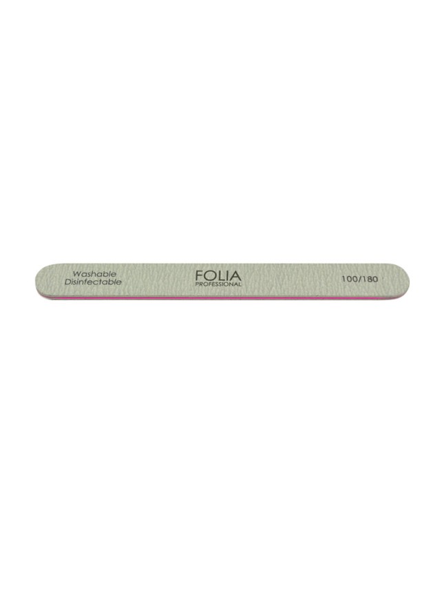  Folia Cosmetics Nail File Straight Grey 100/180 (F-141)