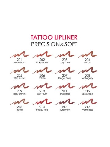Golden Rose Tattoo Lipliner Precision & Soft 217 Espresso