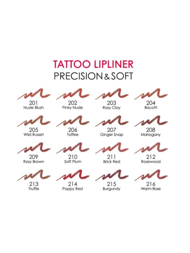 Golden Rose Tattoo Lipliner Precision & Soft 212 Rosewood